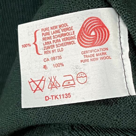 Vintage Burberrys Wool Sweater XL Green V Neck Classic Preppy Old Money England - Picture 13 of 14